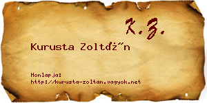 Kurusta Zoltán névjegykártya